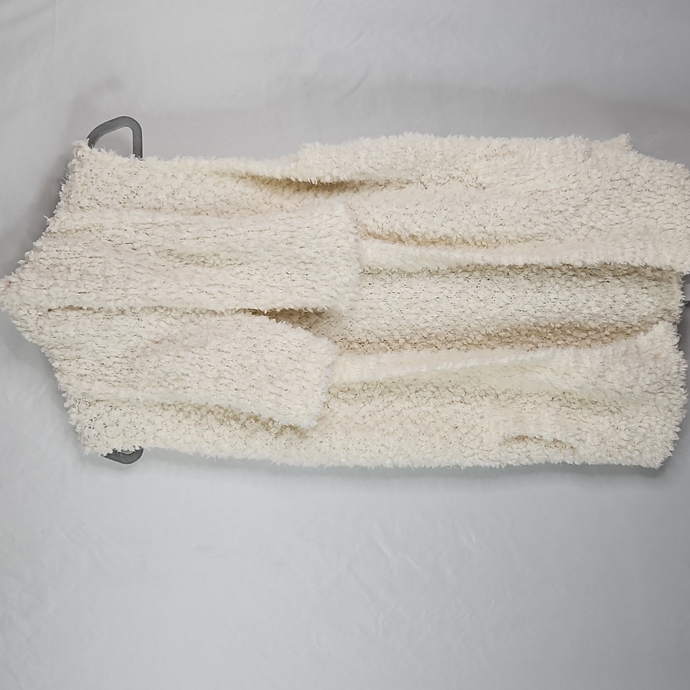 New Directions Polished Parchment Poodle Cream Vest Size Large NWT